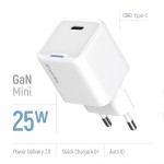 Мережевий зарядний пристрій ColorWay GaN Mini 25W PD Port PPS USB-C White (CW-CHS052PD-WT) Мережевий зарядний пристрій ColorWay GaN Mini 25W PD Port PPS USB-C White (CW-CHS052PD-WT)
