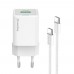Мережевий зарядний пристрій ColorWay GaN Mini 30W PD Port PPS USB (Type-C PD + USB QC4.0) White (CW-CHS053PDC-WT) + кабель USB Type-C
