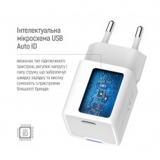 Мережевий зарядний пристрій ColorWay GaN Mini 30W PD Port PPS USB-C White (CW-CHS054PD-WT)