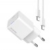 Мережевий зарядний пристрій ColorWay GaN Mini 30W PD Port PPS USB-C White (CW-CHS054PDC-WT) + кабель USB Type-C