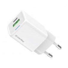 Мережевий зарядний пристрій ColorWay GaN Mini 35W PD Port PPS USB (Type-C PD + USB QC4.0) White (CW-CHS055PD-WT)