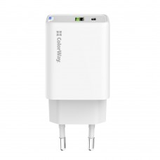 Мережевий зарядний пристрій ColorWay GaN Mini 45W PD Port PPS USB (Type-C PD + USB QC4.0) White (CW-CHS060PD-WT)