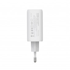 Мережевий зарядний пристрій ColorWay GaN Mini 50W PD Port PPS USB (Type-C PD 30W + Type-C PD 20W) White (CW-CHS050PD-WT)