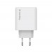 Мережевий зарядний пристрій ColorWay GaN Mini 50W PD Port PPS USB (Type-C PD 30W + Type-C PD 20W) White (CW-CHS050PD-WT)
