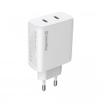 Мережевий зарядний пристрій ColorWay GaN Mini 50W PD Port PPS USB (Type-C PD 30W + Type-C PD 20W) White (CW-CHS050PD-WT) Мережевий зарядний пристрій ColorWay GaN Mini 50W PD Port PPS USB (Type-C PD 30W + Type-C PD 20W) White (CW-CHS050PD-WT)