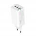 Мережевий зарядний пристрій ColorWay GaN Mini 65W PD Port PPS USB (USB-2C1A) White (CW-CHS058PD-WT)