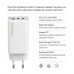 Мережевий зарядний пристрій ColorWay GaN Mini 65W PD Port PPS USB (USB-2C1A) White (CW-CHS058PD-WT)