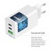 Мережевий зарядний пристрій ColorWay GaN Mini 65W PD Port PPS USB (USB-2C1A) White (CW-CHS058PDCL-WT) + кабель