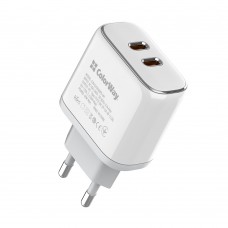 Мережевий зарядний пристрій ColorWay Power Delivery Port PPS USB (Type-C PD + Type-C PD) (40W) White (CW-CHS048PD-WT)