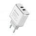 Мережевий зарядний пристрій ColorWay Power Delivery Port PPS USB (Type-C PD + Type-C PD) (40W) White (CW-CHS048PD-WT)