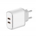 Мережевий зарядний пристрій ColorWay Power Delivery Port PPS USB (Type-C PD + Type-C PD) (40W) White (CW-CHS048PD-WT)