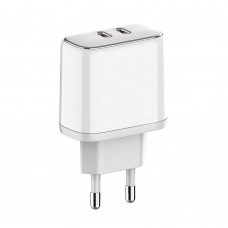 Мережевий зарядний пристрій ColorWay Power Delivery Port PPS USB (Type-C PD + Type-C PD) (40W) White (CW-CHS048PD-WT)