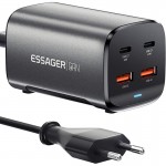 Мережевий зарядний пристрій Essager Collection 67W GaN (2xUSB-A, 2xUSB-C) Black (ECT2AC-JYB0G-Z) Мережевий зарядний пристрій Essager Collection 67W GaN (2xUSB-A, 2xUSB-C) Black (ECT2AC-JYB0G-Z)