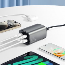 Мережевий зарядний пристрій Essager Collection 67W GaN (2xUSB-A, 2xUSB-C) Black (ECT2AC-JYB0G-Z) Мережевий зарядний пристрій Essager Collection 67W GaN (2xUSB-A, 2xUSB-C) Black (ECT2AC-JYB0G-Z)
