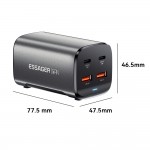 Мережевий зарядний пристрій Essager Collection 67W GaN (2xUSB-A, 2xUSB-C) Black (ECT2AC-JYB0G-Z) Мережевий зарядний пристрій Essager Collection 67W GaN (2xUSB-A, 2xUSB-C) Black (ECT2AC-JYB0G-Z)