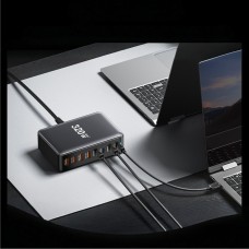 Мережевий зарядний пристрій Essager Engine 320W 4xUSB-C+4xUSB-A Black (EZC320W-QJB0G-Z)