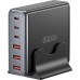 Мережевий зарядний пристрій Essager Engine 85W GaN (3xUSB-A, 3xUSB-C) Black (EZC85W-SXB0G-Z)