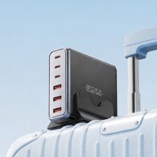Мережевий зарядний пристрій Essager Engine 85W GaN (3xUSB-A, 3xUSB-C) Black (EZC85W-SXB0G-Z)