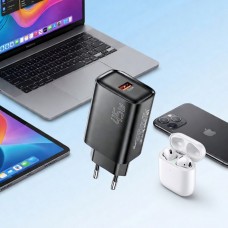 Мережевий зарядний пристрій Essager Flash 45W USB-A QC Black (ECT45W-RPB01-Z)