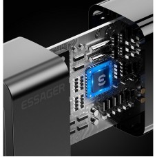 Мережевий зарядний пристрій Essager Pinchen 33W USB A + TYPE C Black (ECTAC-PCB01-P) Мережевий зарядний пристрій Essager Pinchen 33W USB A + TYPE C Black (ECTAC-PCB01-P)