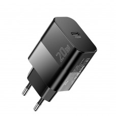 Мережевий зарядний пристрій Essager Travel Charger 20W USB-C Black (E20JSB1-SYTT1-T) + кабель USB Type-C Мережевий зарядний пристрій Essager Travel Charger 20W USB-C Black (E20JSB1-SYTT1-T) + кабель USB Type-C