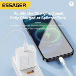 Мережевий зарядний пристрій Essager Vanjane 20W USB-C White (EFJB02-XBL02-T) + кабель Lightning Мережевий зарядний пристрій Essager Vanjane 20W USB-C White (EFJB02-XBL02-T) + кабель Lightning