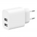 Мережевий зарядний пристрій Gembird (2USBх2.4A 12W) White (TA-UC-2A12-01)