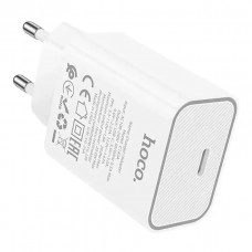 Мережевий зарядний пристрій Hoco C143A (1USB-C, 3А) 20W White (6942007652063)