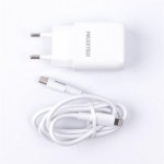 Мережевий зарядний пристрій Maxxter (1USBх3А) QC3.0 White (WC-PD-CtL-01) + кабель Lightning Мережевий зарядний пристрій Maxxter (1USBх3А) QC3.0 White (WC-PD-CtL-01) + кабель Lightning