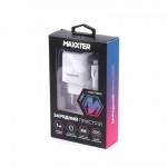 Мережевий зарядний пристрій Maxxter (1USBх3А) QC3.0 White (WC-PD-CtL-01) + кабель Lightning Мережевий зарядний пристрій Maxxter (1USBх3А) QC3.0 White (WC-PD-CtL-01) + кабель Lightning