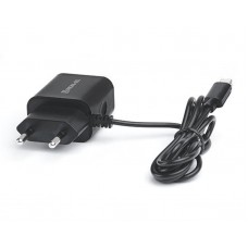 Мережевий зарядний пристрій REAL-EL CH-217 (2USB, 2.1A) Black + кабель Lightning (EL123160016)