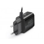 Мережевий зарядний пристрій REAL-EL CH-217 (2USB, 2.1A) Black + кабель Lightning (EL123160016)