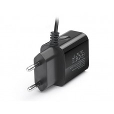 Мережевий зарядний пристрій REAL-EL CH-217 (2USB, 2.1A) Black + кабель Lightning (EL123160016)