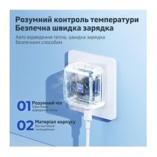 Мережевий зарядний пристрій Remax 35W PD + QC Fast Charger White (RP-U87)