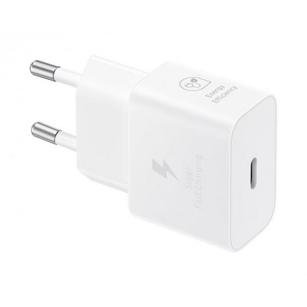 Мережевий зарядний пристрій Samsung EP-T2510XWEGEU White, 25W + кабель USB Type-C (EP-T2510XWEGEU)