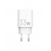 Мережевий зарядний пристрій Sigma mobile X-power 33W GaN, PD, QC (1xUSB-C + 1xUSB-A) White (PS33-01)
