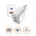 Мережевий зарядний пристрій Sigma mobile X-power 33W GaN, PD, QC (1xUSB-C + 1xUSB-A) White (PS33-01)