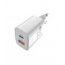 Мережевий зарядний пристрій Sigma mobile X-power 33W GaN, PD, QC (1xUSB-C + 1xUSB-A) White (PS33-01)