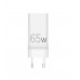Мережевий зарядний пристрій Sigma mobile X-power 65W GaN, PD, QC (2xUSB-C + 1xUSB-A) White (PS65-01)