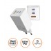 Мережевий зарядний пристрій Sigma mobile X-power 65W GaN, PD, QC (2xUSB-C + 1xUSB-A) White (PS65-01)