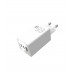 Мережевий зарядний пристрій Sigma mobile X-power 65W GaN, PD, QC (2xUSB-C + 1xUSB-A) White (PS65-01)