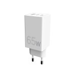 Мережевий зарядний пристрій Sigma mobile X-power 65W GaN, PD, QC (2xUSB-C + 1xUSB-A) White (PS65-01) Мережевий зарядний пристрій Sigma mobile X-power 65W GaN, PD, QC (2xUSB-C + 1xUSB-A) White (PS65-01)