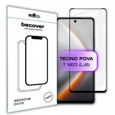 Захисне скло BeCover для Tecno Pova 7 Neo (LJ6) Black (714920) Захисне скло BeCover для Tecno Pova 7 Neo (LJ6) Black (714920)