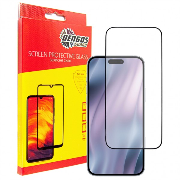 Захисне скло Dengos для Apple iPhone 17 Air Black Full Glue (TGFG-411)