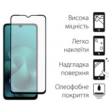 Захисне скло Dengos для Motorola G06 Black Full Glue (TGFG-420)