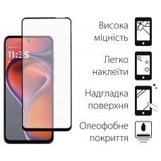 Захисне скло Dengos для Motorola G15/G15 Power Black Full Glue (TGFG-397)