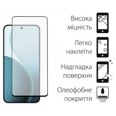 Захисне скло Dengos для Oppo Reno14 Black Full Glue (TGFG-418)