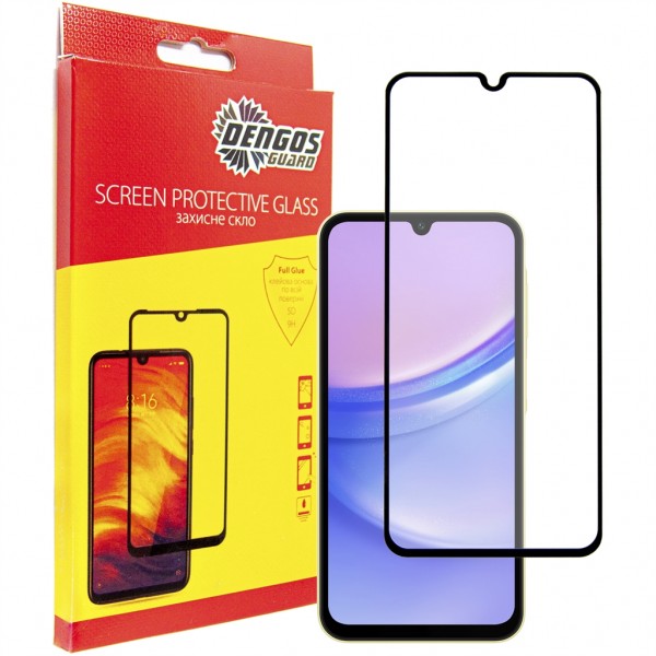 Захисне скло Dengos для Samsung Galaxy A25 SM-A256 Black Full Glue (TGFG-336)