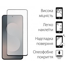 Захисне скло Dengos для Samsung Galaxy S25 FE Black Full Glue (TGFG-417)
