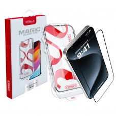Захисне скло Intaleo з аплікатором Intaleo MagicBox для Apple iPhone 15 Pro Black (4820266742850)